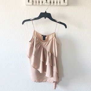 H&M Blush Ruffled Camisole Top